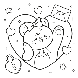 Esquema de Cores com Ursinho Fofo
