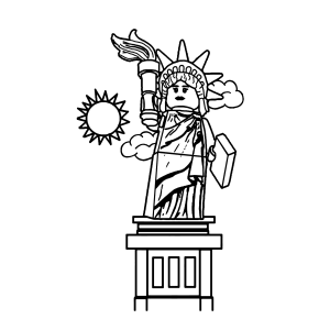 Estátua da Liberdade em Forma de LEGO