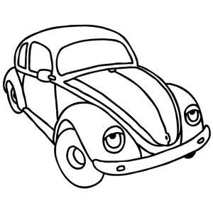 Estilo Clássico: Fusca para Colorir