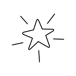 Estrela Radiante para Colorir