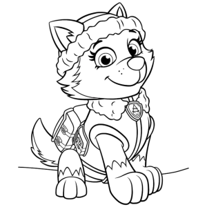 Everest da Patrulha Canina Pronta para Colorir