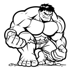 Explosão de Fúria: Colorindo o Hulk Poderoso