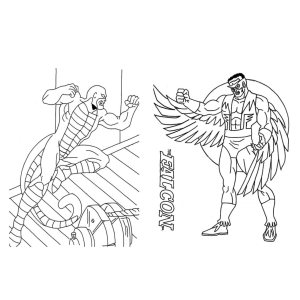 Falcon e Vilão em Ação