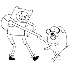 Finn e Jake em Ação: Amigos para Colorir!