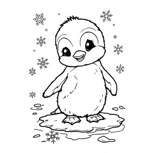 Fofo Desenho de Pinguim