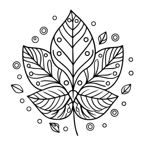 Folhas Alegres para Colorir