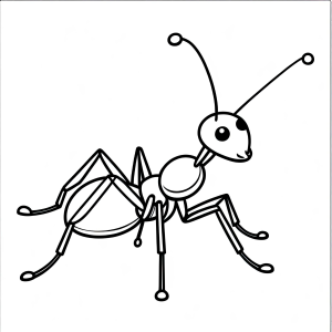 Formiga Alegre para Colorir