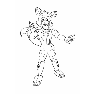 Foxy em Ação: Uma Aventura para Colorir
