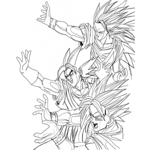 Fusão e Poder: Super Saiyajins em Ação