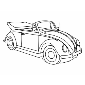 Fusca Conversível Clássico para Colorir
