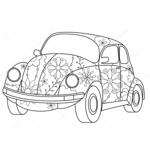 Fusca Encantado: Flores e Cores