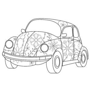 Colorindo o Fusca Psicodélico