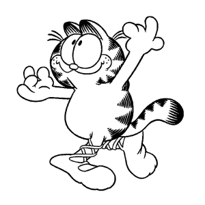 Garfield Alegre e Saltitante