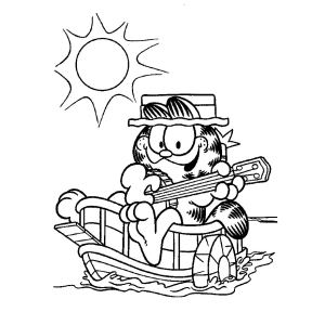 Garfield Aventureiro no Barco