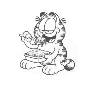 Garfield se Delicia com Lasanha