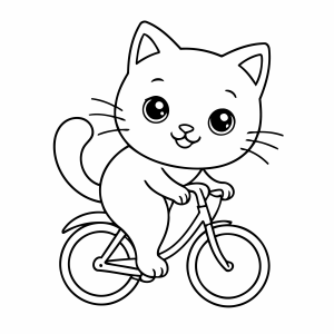Gatinho Aventuroso em sua Bicicleta