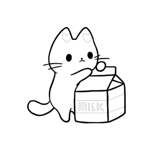 Gatinho Fofo e a Caixinha de Leite