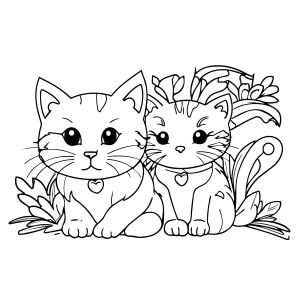 Gatinhos Encantadores para Colorir