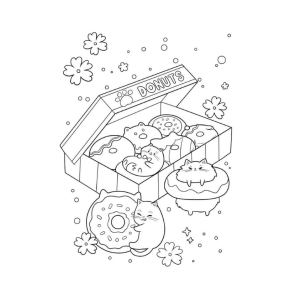Gatinhos Kawaii e Donuts Deliciosos