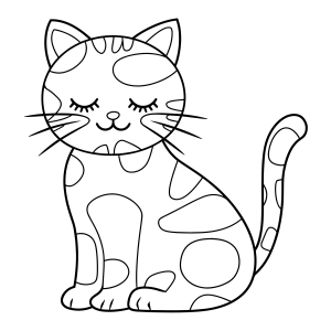 Gato Adorável para Colorir
