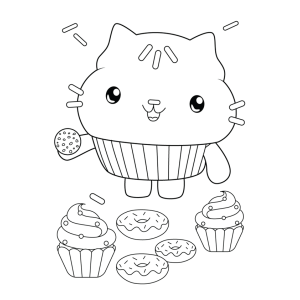 Gato Cupcake em Aventura Doce