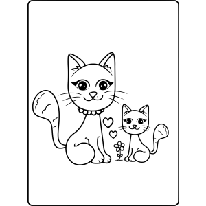 Gatos Felizes para Colorir