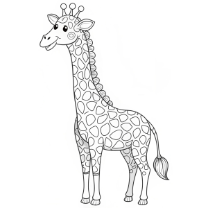 A Graciosa Girafa para Colorir