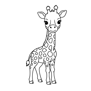 A Girafa Sorridente para Colorir