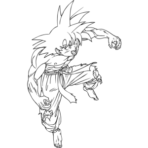 Goku em Ação: Pronto para a Batalha