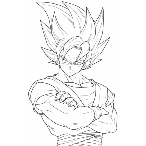 Goku em Posição de Combate