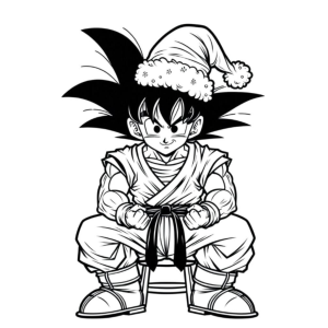 Goku Noel Pronto para a Ação!