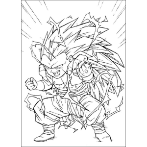 Gotenks Super Saiyajin em Ação