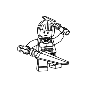 A Guerreira LEGO em Ação