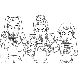 Guerreiras do K-Pop em Ação com Lamen