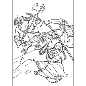 Os Guerreiros de Kung Fu Panda em Ação
