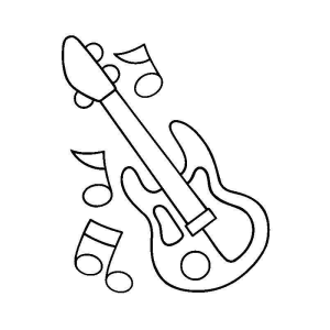 Hora de Colorir: Guitarra e Notas Musicais