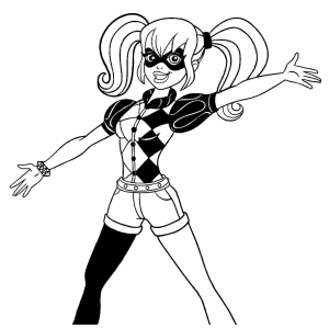 Harley Quinn em Ação Vibrante