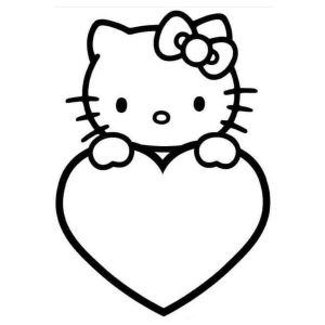 Hello Kitty Acolhedora em Um Coração