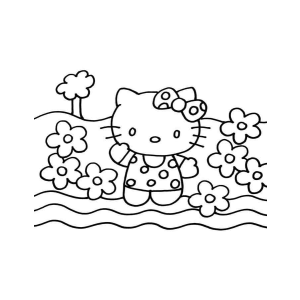 Hello Kitty no Jardim das Flores