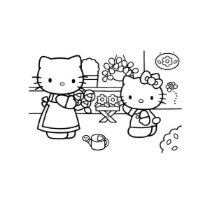 Hello Kitty e Amiga no Jardim Encantado