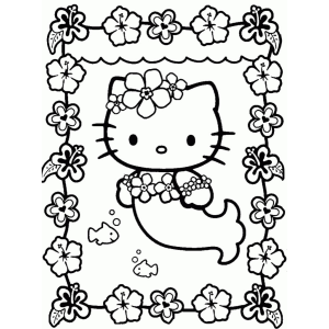 Hello Kitty Sereia em um Reino de Flores