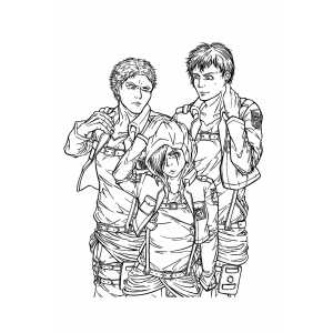 Heróis de Attack on Titan para Colorir