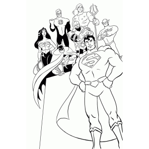 Heróis Icônicos da Liga da Justiça Prontos para Colorir