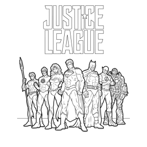 Heróis Icônicos da Liga da Justiça Prontos para Colorir