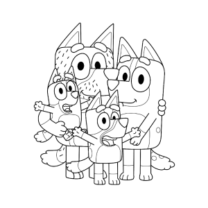 Hora de Colorir com a Família Bluey
