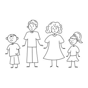 Hora de Colorir: Uma Família Alegre