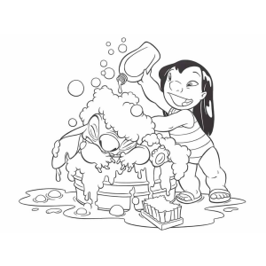 Hora do Banho com Lilo e Stitch