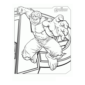 Incrível Hulk em Ação: Uma Cena para Colorir