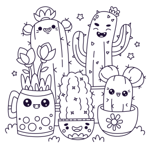 Jardim de Cactos Adoráveis