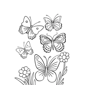 Jardim Encantado: Borboletas para Colorir